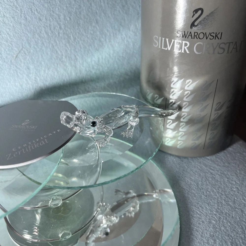Swarovski Crystal Alligator‎ Figurine #221629 Mib Complete Crocodile